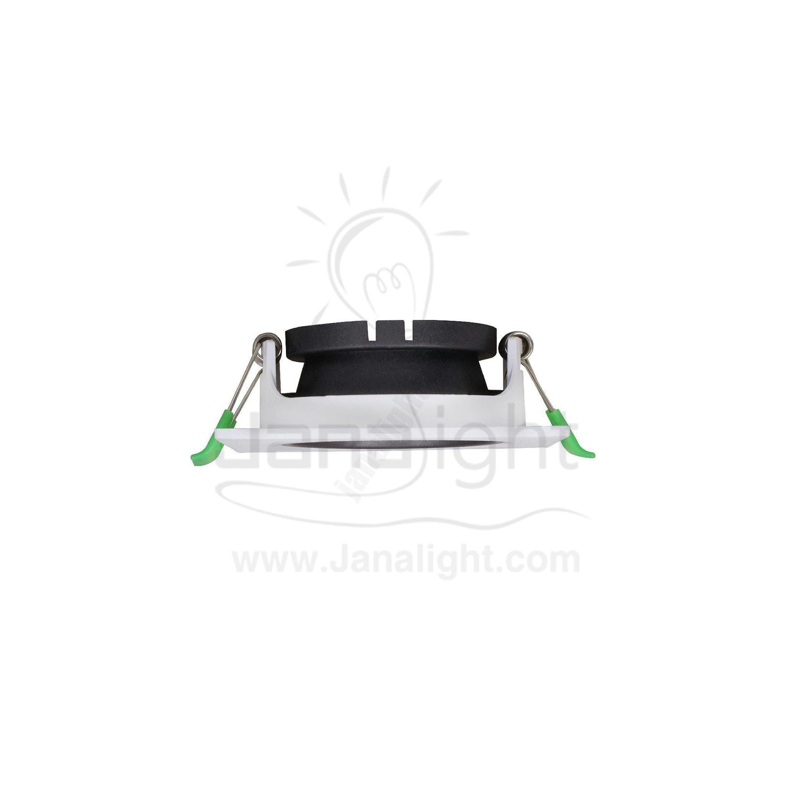 سبوت لايت فارغ متحرك مربع بلاستك ابيض رمادي جنى لايت JN404 single square white & grey Spotlight frame
